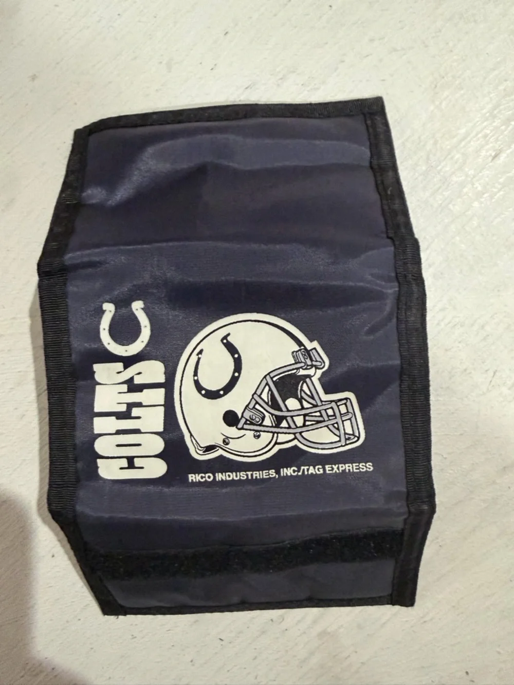 Indianapolis Colts Navy Tri-Fold Wallet with Helmet Graphic